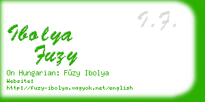 ibolya fuzy business card